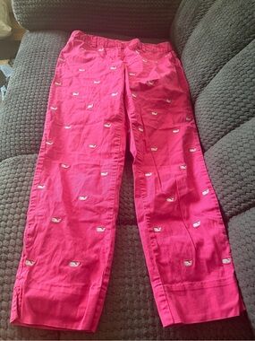 Vineyard Vines Hot Pink Waistband Chinos